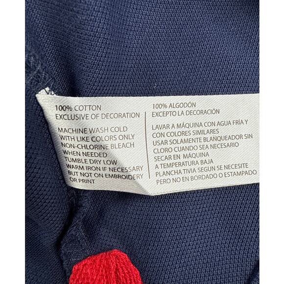 US Polo Assn. Pique Polo Shirt Mens Extra Large XL Slim Fit #3 Blue Red - Picture 5 of 5